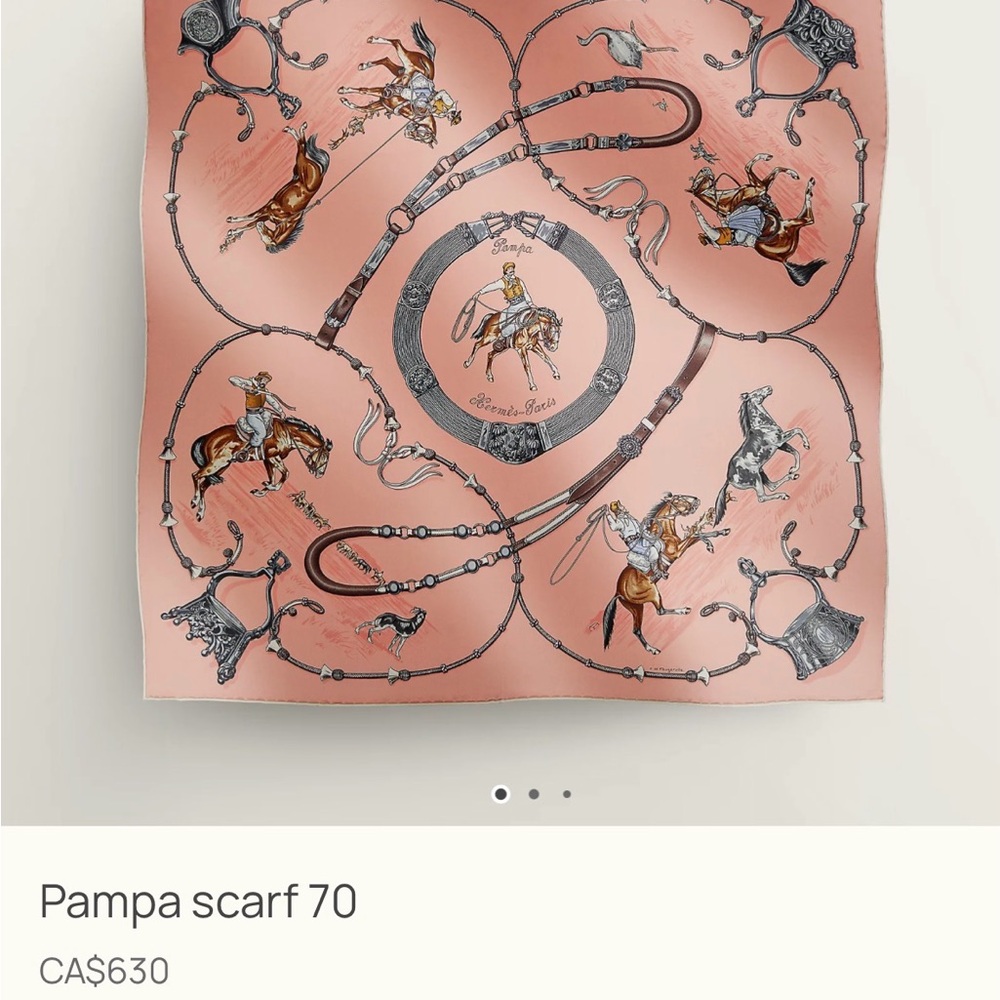 Hermes Pampa Scarf in Pink and Gray